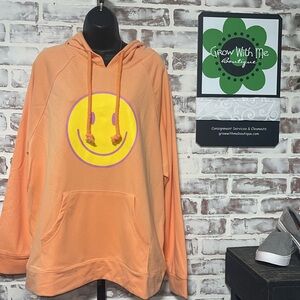 Easel Orange Hoodie with Smiley Face